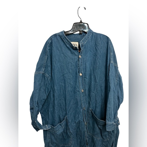 Zara Blue Denim Women's Jacket - Picture 3 of 4